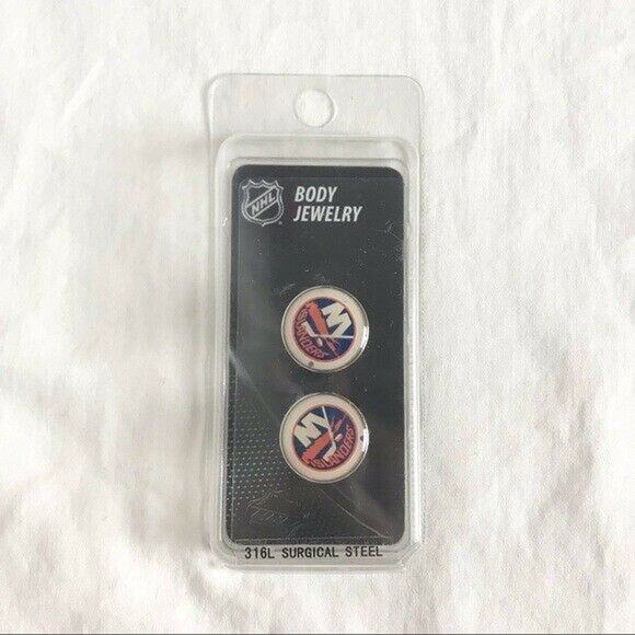 New York Islanders NEW 5/8" Surgical Steel Plugs  Gauges Siskiyou Sports - Picture 1 of 4